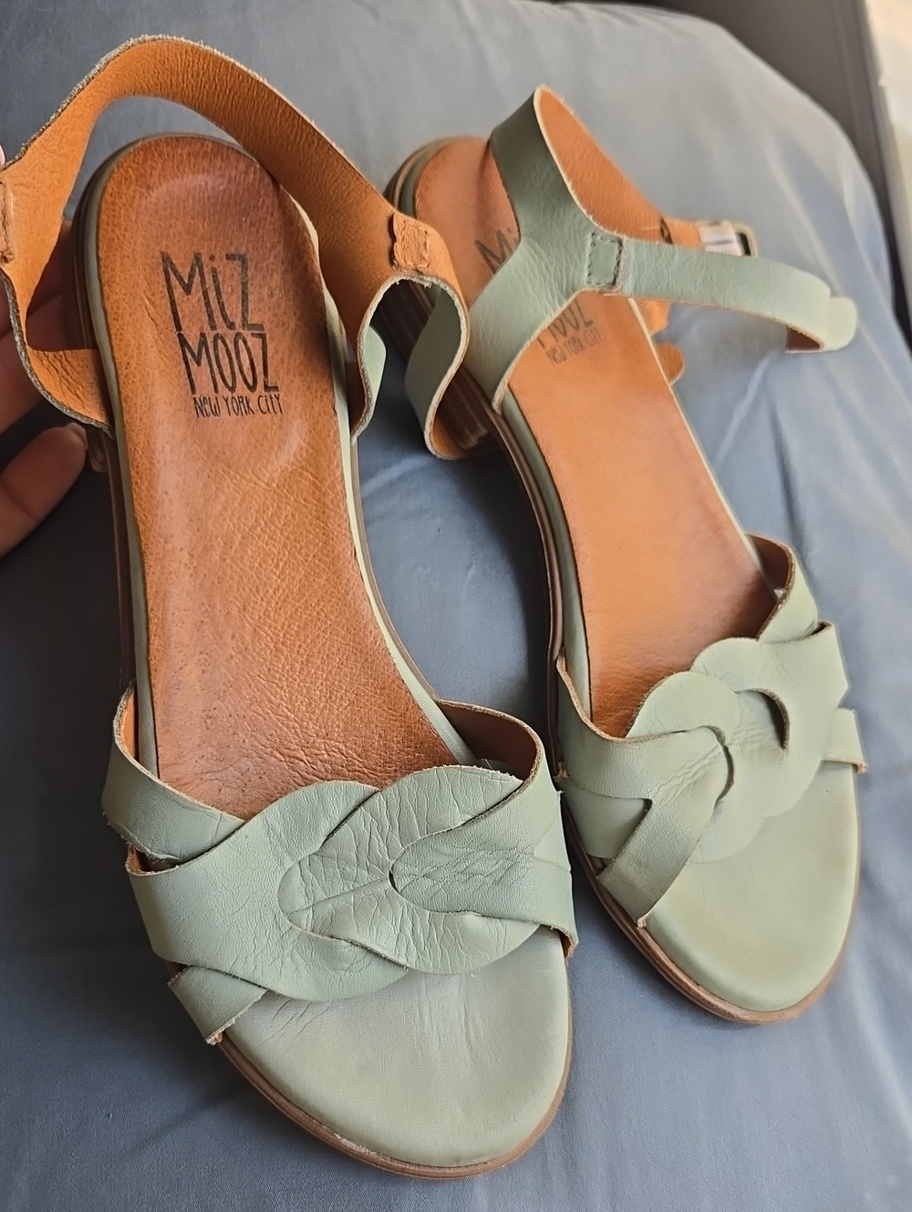 Miz Mooz Blue Ankle-Strap Sandals 37